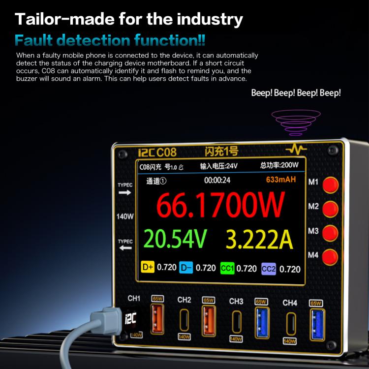 i2C C08 Flash Charger No.1 Digital Waveform Ammeter with Charge Detection / Voltage Measurement, Standard edition, Power Edition, All in 1 Set