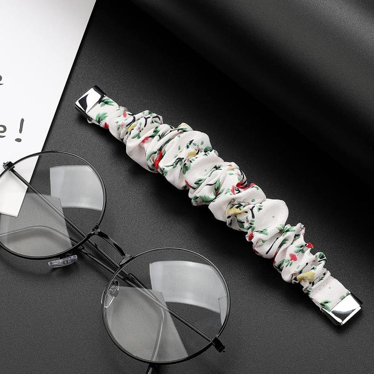 xDfind Polyester Elastic Wreath Watch Band For Fitbit Luxe, S, L