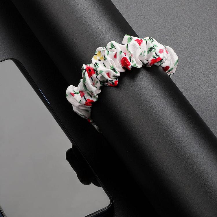 xDfind Polyester Elastic Wreath Watch Band For Fitbit Luxe, S, L