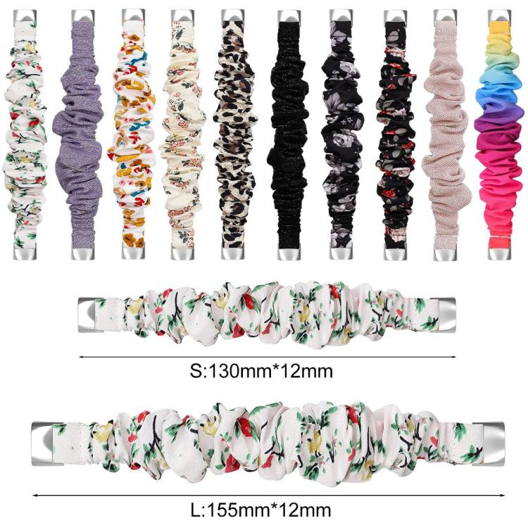 xDfind Polyester Elastic Wreath Watch Band For Fitbit Luxe, S, L