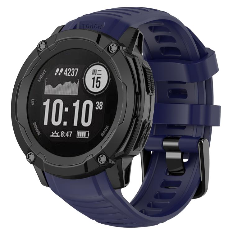 xDfind Quick Release Plastic Connector Solid Color Silicone Watch Band, For Garmin Instinct 2X