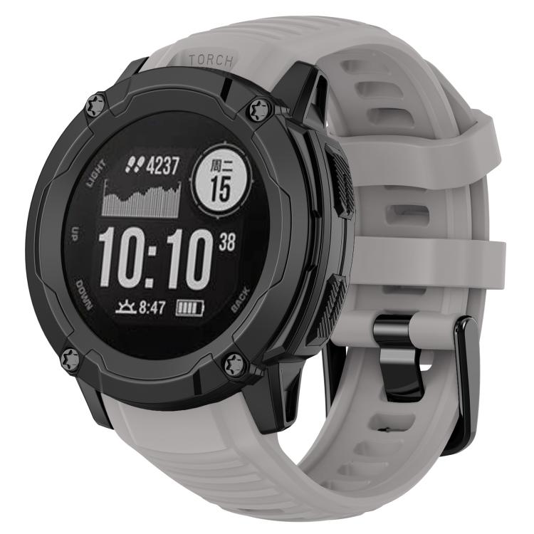 xDfind Quick Release Plastic Connector Solid Color Silicone Watch Band, For Garmin Instinct 2X