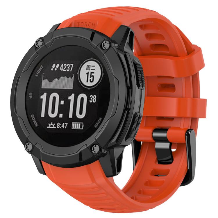 xDfind Quick Release Plastic Connector Solid Color Silicone Watch Band, For Garmin Instinct 2X