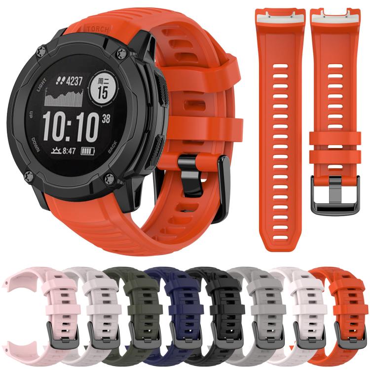 xDfind Quick Release Plastic Connector Solid Color Silicone Watch Band, For Garmin Instinct 2X