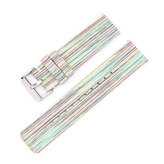 Stainless Steel Pin Buckle Nylon Woven Canvas Watch Band, 20mm, 22mm