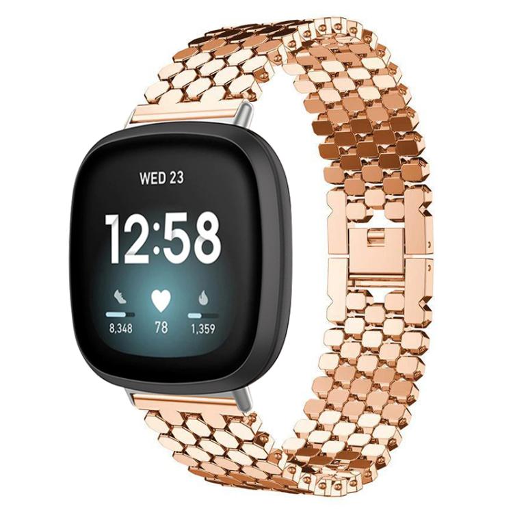 xDfind Fish Scale Texture Metal Watch Band, For Fitbit Versa 4/Versa 3/Sense 2/Sense, For Fitbit Versa 2/Versa/Versa Lite