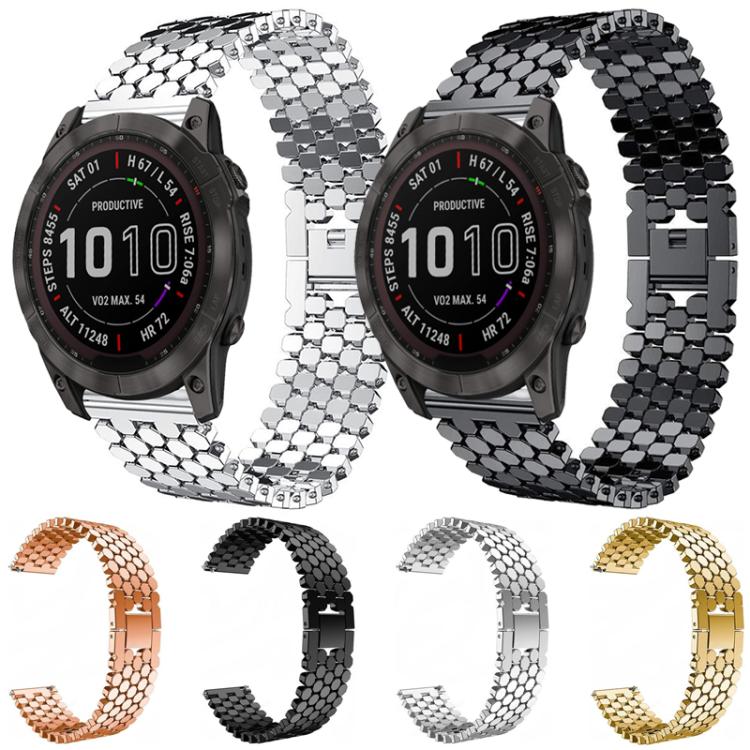 xDfind Fish Scale Texture Metal Watch Band, For Garmin Forerunner 235/220/620/630