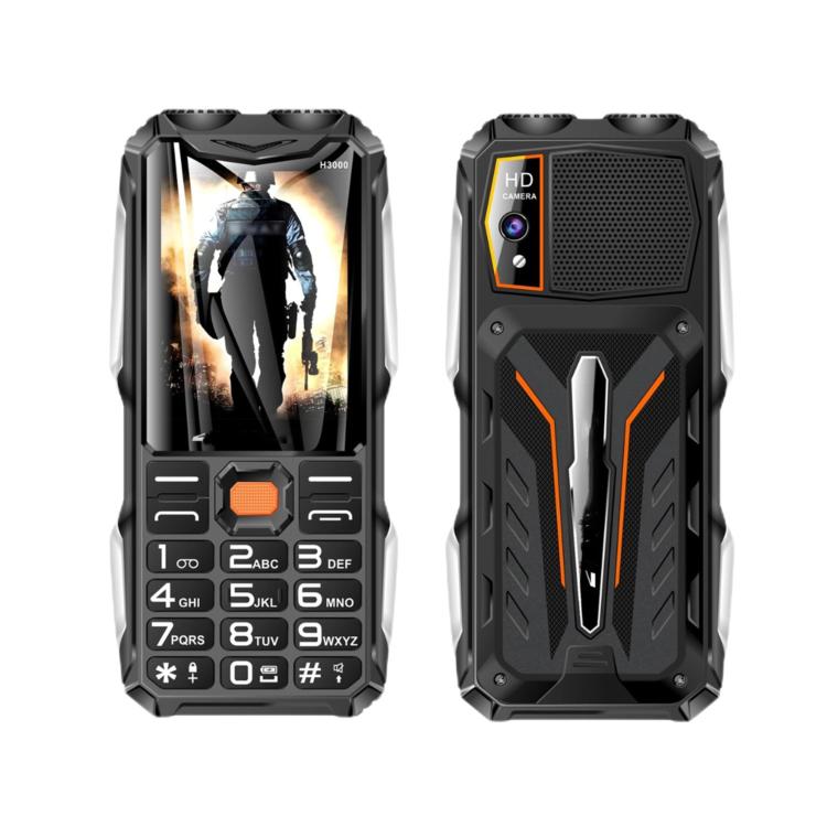 H3000 Elder Rugged Phone, 4000mAh Battery, 2.8 inch, 21 Keys, Network: 2G, LED Flashlight, FM, Dual SIM, EU Plug