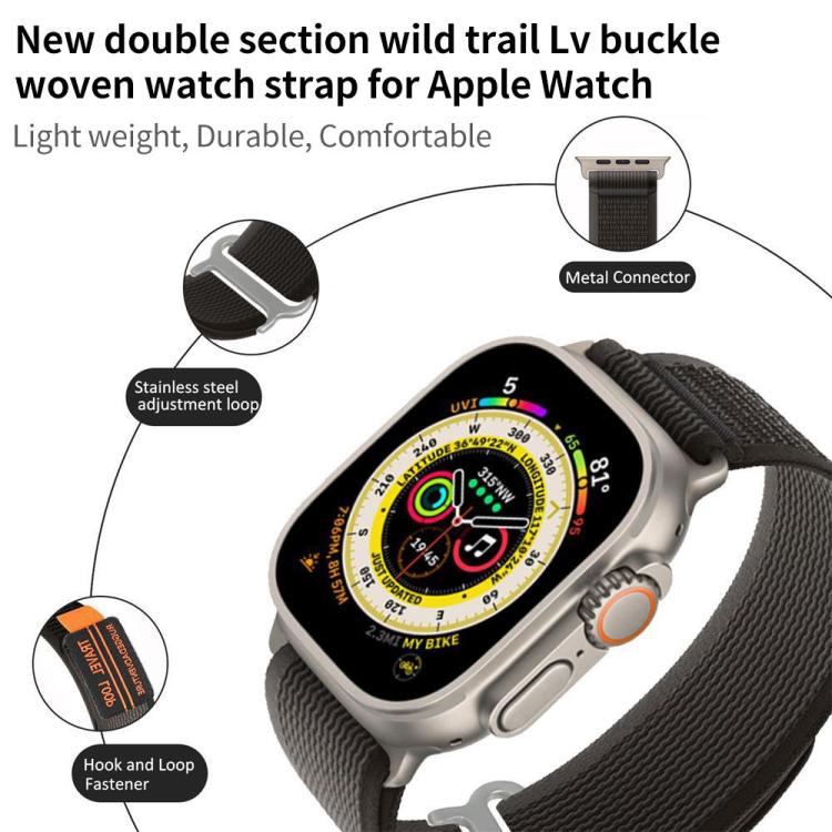 5 Pack xDfind Double Section Metal Buckle Loop Nylon Braided Watch Band, For Apple Watch 42 / 44 / 45 / 46 / 49mm, For Apple Watch 38 / 40 / 41 / S11 42mm