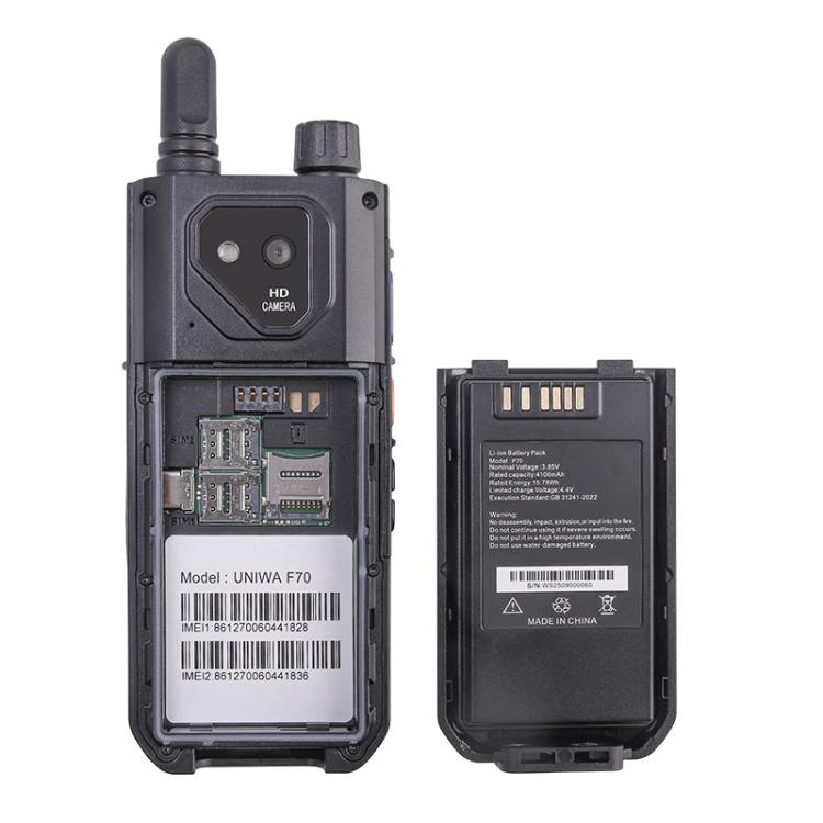 UNIWA F70 Walkie Talkie Rugged Phone, 1GB+8GB, 2.4 inch Android 10 Unisoc 8541E Quad Core, Network: 4G, SOS, OTG, Support Google Play