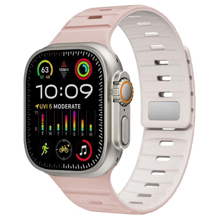 xDfind Magnetic Norman Buckle Silicone Watch Band, For Apple Watch 42 / 44 / 45 / 46 / 49mm, For Apple Watch 38 / 40 / 41 / S11 42mm