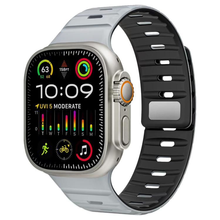 xDfind Magnetic Norman Buckle Silicone Watch Band, For Apple Watch 42 / 44 / 45 / 46 / 49mm, For Apple Watch 38 / 40 / 41 / S11 42mm