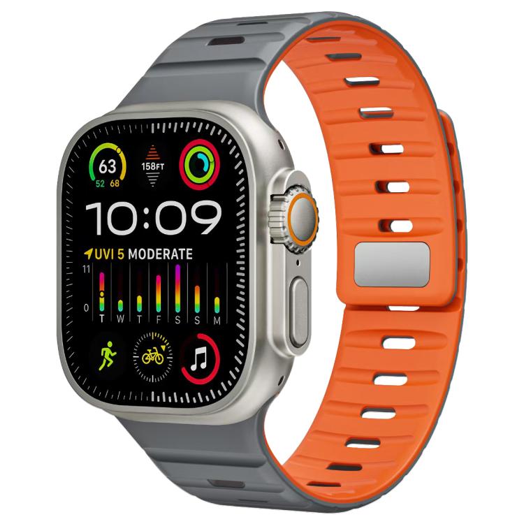 xDfind Magnetic Norman Buckle Silicone Watch Band, For Apple Watch 42 / 44 / 45 / 46 / 49mm, For Apple Watch 38 / 40 / 41 / S11 42mm