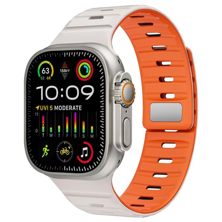 xDfind Magnetic Norman Buckle Silicone Watch Band, For Apple Watch 42 / 44 / 45 / 46 / 49mm, For Apple Watch 38 / 40 / 41 / S11 42mm