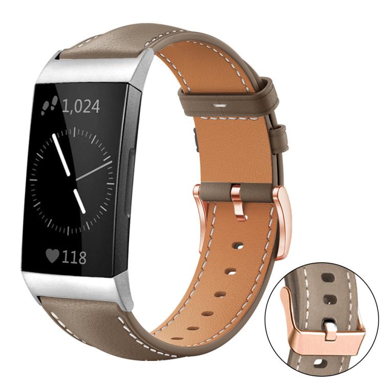 xDfind Rose Gold Buckle Black Shark Fine Grain Vegan Leather Watch Band, For Fitbit Charge 6 / 5, For Fitbit Versa 4 / 3 / Sense2 / 1, For Fitbit Charge 4 / 3