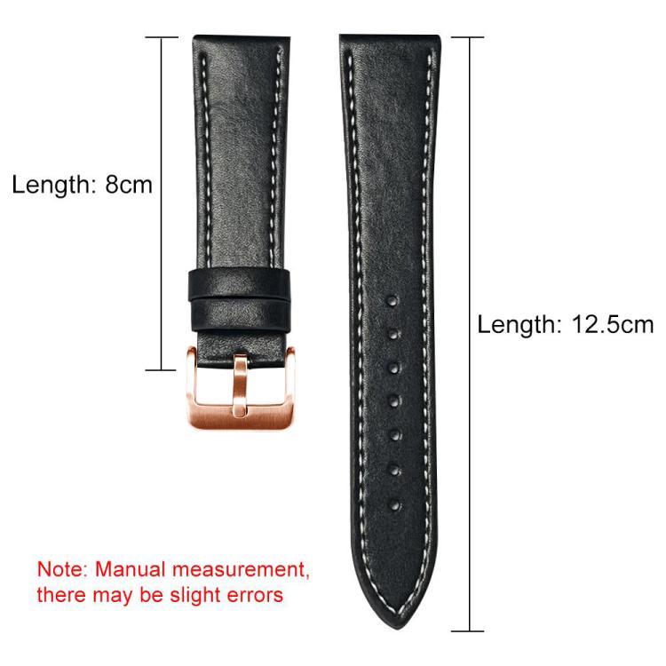 xDfind Rose Gold Buckle Black Shark Fine Grain Vegan Leather Watch Band, For Fitbit Charge 6 / 5, For Fitbit Versa 4 / 3 / Sense2 / 1, For Fitbit Charge 4 / 3
