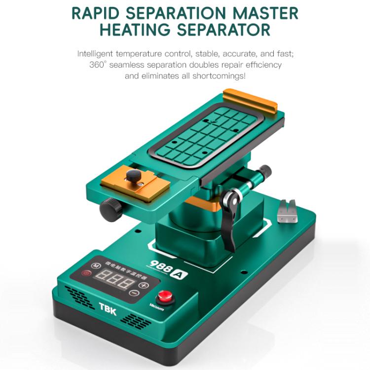 TBK 988A 360 Rotating Screen OCA Adhesive Removal Heating Separator, US Plug, UK Plug, AU Plug, EU Plug