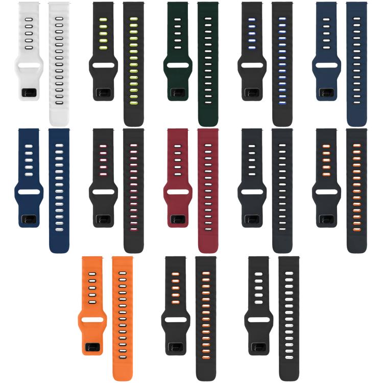 xDfind Flat-head Dual-color Silicone Watch Band, For Fitbit Versa 4 / 3 / Sense2 / 1