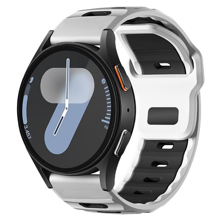 xDfind Flat-head Dual-color Silicone Watch Band, For Samsung Galaxy Watch7 / FE / 6 / 5 / 4