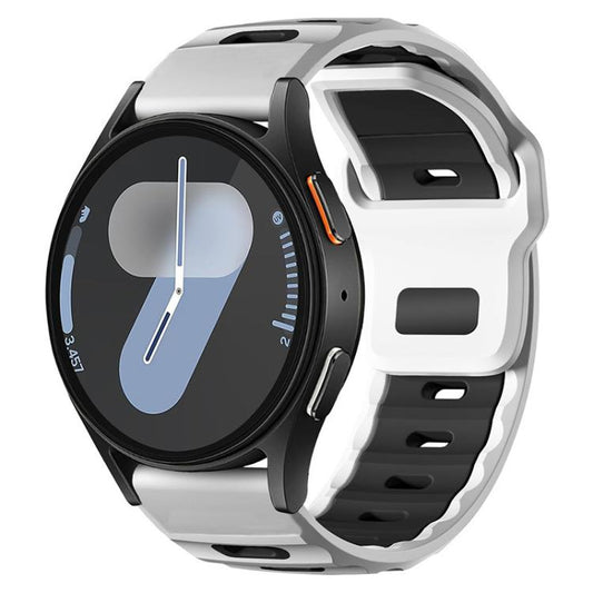 xDfind Flat-head Dual-color Silicone Watch Band, For Samsung Galaxy Watch7 / FE / 6 / 5 / 4
