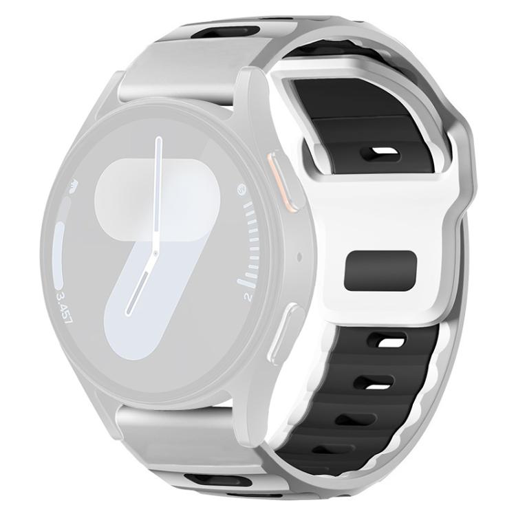 xDfind Flat-head Dual-color Silicone Watch Band, For Samsung Galaxy Watch7 / FE / 6 / 5 / 4