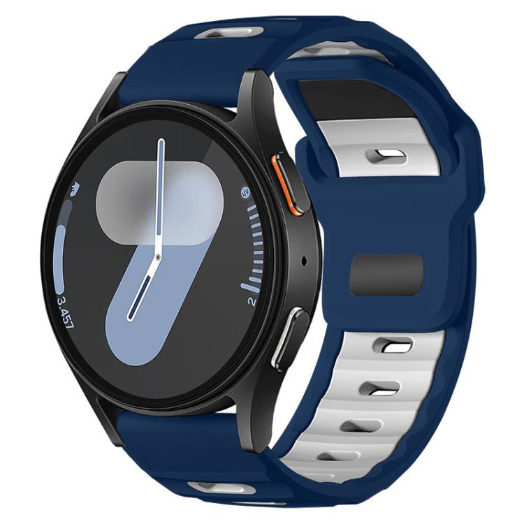 xDfind Flat-head Dual-color Silicone Watch Band, For Samsung Galaxy Watch7 / FE / 6 / 5 / 4