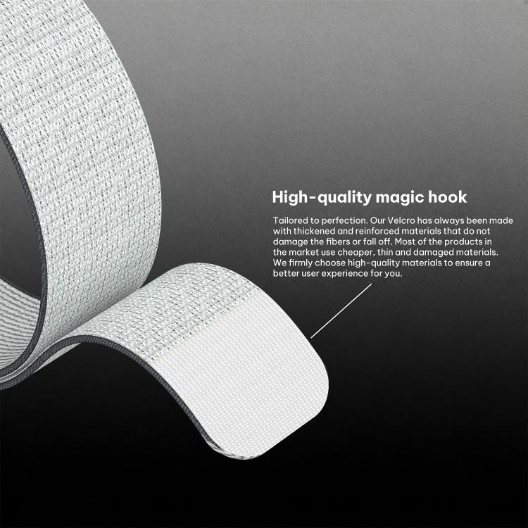 For Amazfit Helio Strap xDfind Covered Nylon Loop Band, 280mm Wristband, 420mm Arm Strap