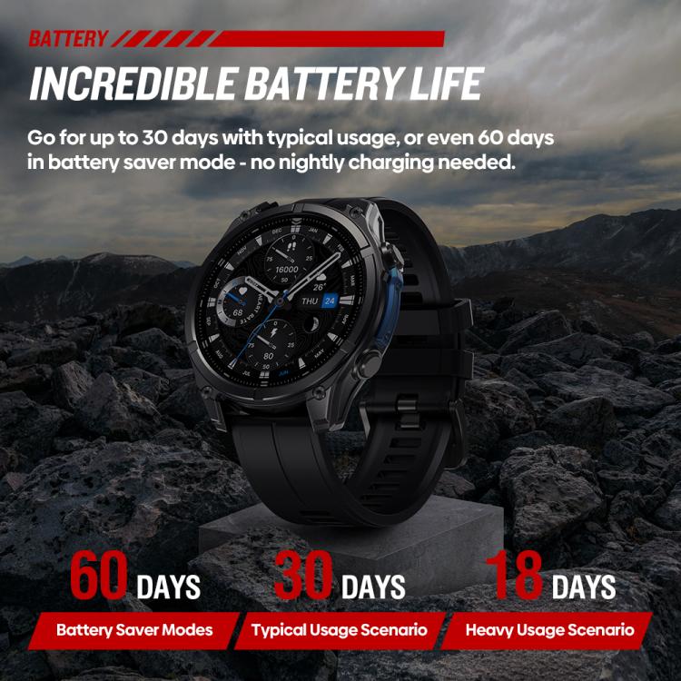 T-Rex 1.43 inch AMOLED Display Rugged Smart Watch with Built-in Flashlight