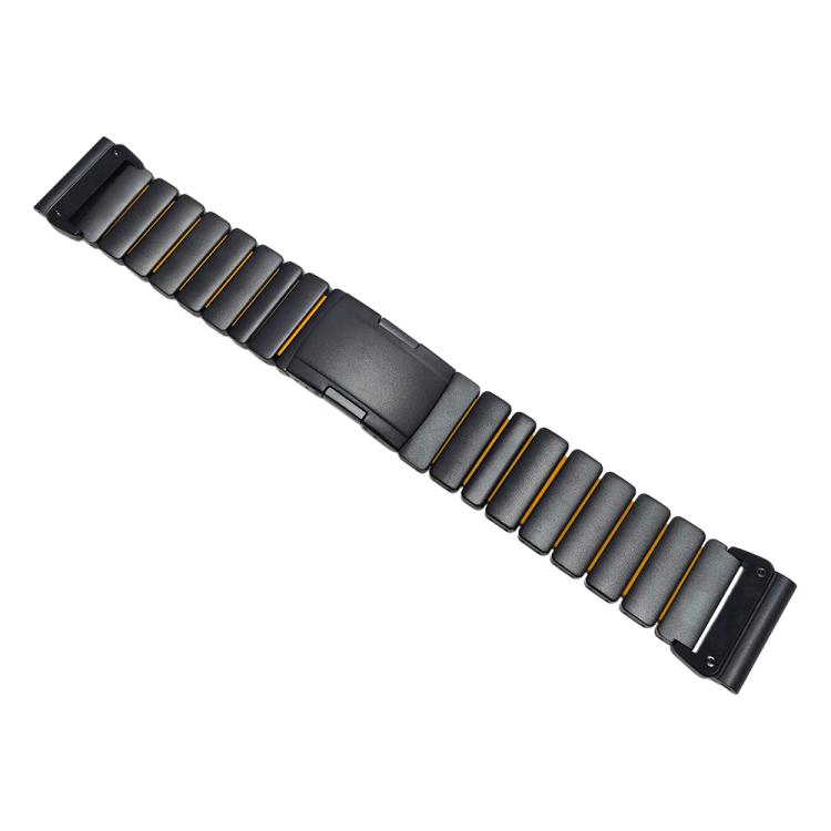 Turtle Buckle Dual Color Titanium Metal Silicone Watch Band, For Garmin 26mm