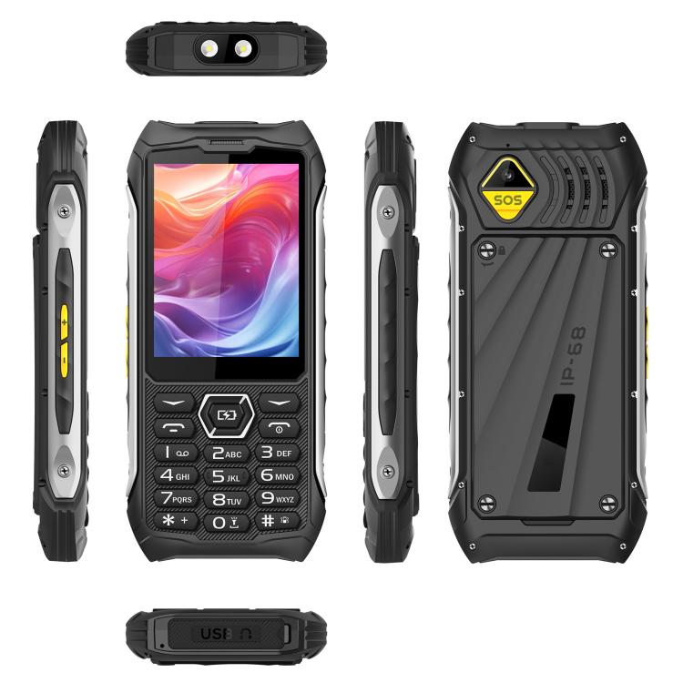 HP336 4G IP68 Rugged Phone, 3.5 inch, 4500mAh Battery, Network: 4G, BT, FM, SOS, Torch, EU Plug, US Plug, UK Plug