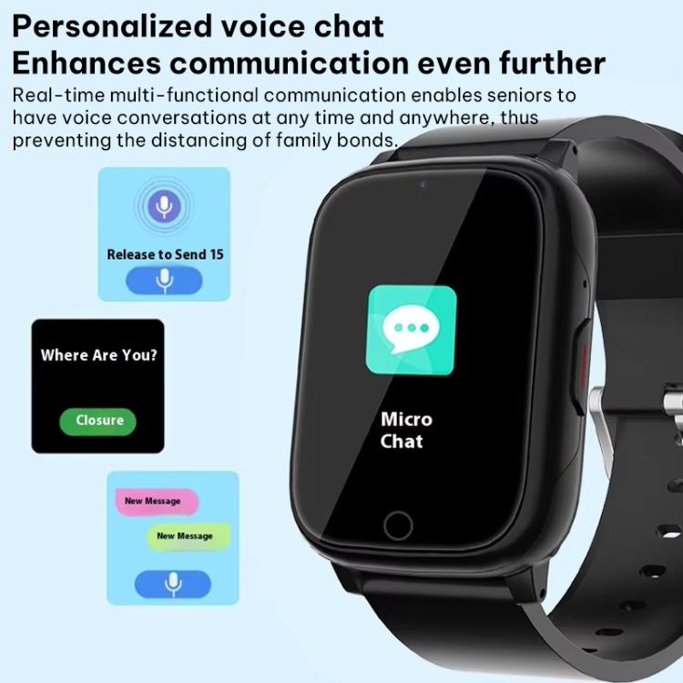 FA83S 1.69-inch 4G Network GPS Tracking Elderly Care Smart Watch Support Heart Rate / Blood Pressure Monitoring, Eurasia-Africa Version, American Version