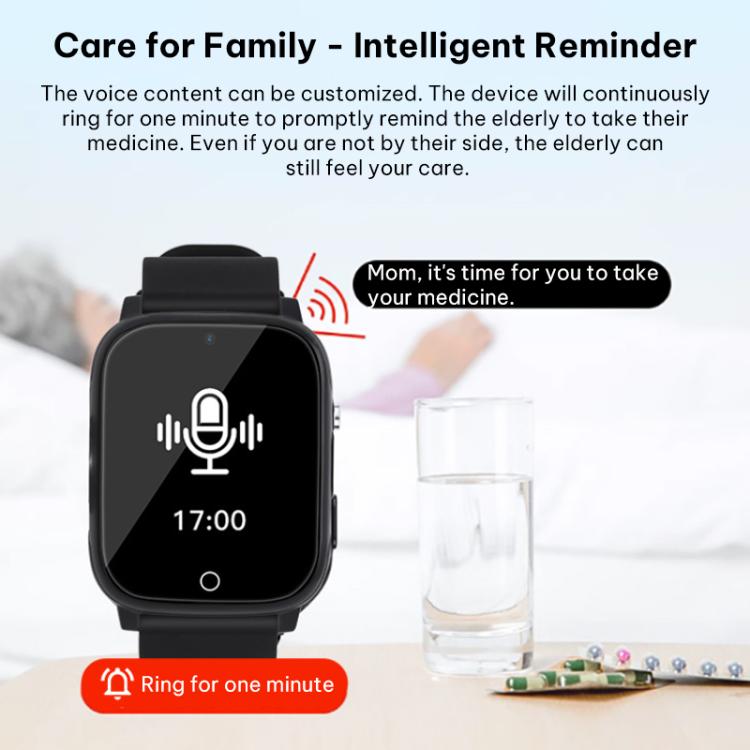 FA83S 1.69-inch 4G Network GPS Tracking Elderly Care Smart Watch Support Heart Rate / Blood Pressure Monitoring, Eurasia-Africa Version, American Version