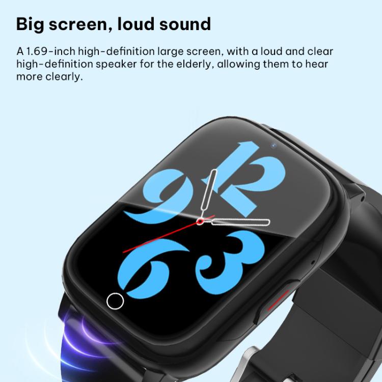 FA83S 1.69-inch 4G Network GPS Tracking Elderly Care Smart Watch Support Heart Rate / Blood Pressure Monitoring, Eurasia-Africa Version, American Version