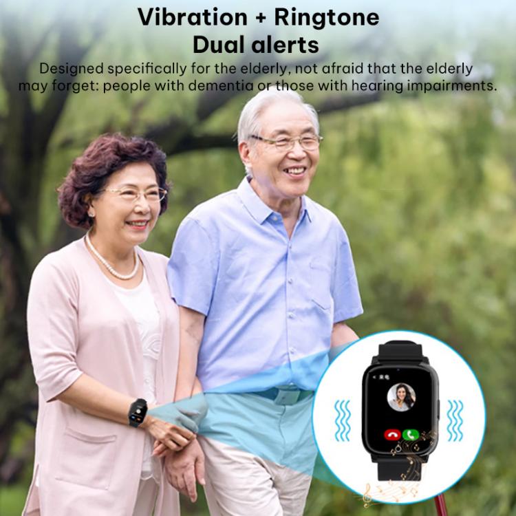 FA83S 1.69-inch 4G Network GPS Tracking Elderly Care Smart Watch Support Heart Rate / Blood Pressure Monitoring, Eurasia-Africa Version, American Version