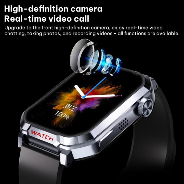 FA82S 1.83-inch 4G Network GPS Tracking Smart Watch Support Heart Rate / Blood Pressure Monitoring