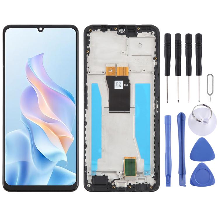 LCD Screen Digitizer Full Assembly with Frame, For ZTE Blade A76 4G Z2474, For ZTE Blade A76 5G Z2469N, For ZTE Blade A36 Z2472, For ZTE Blade A56 Z2473, For ZTE Blade A75 5G Z2357N, For ZTE Blade A35 Z2453, For ZTE Blade A55 Z2450