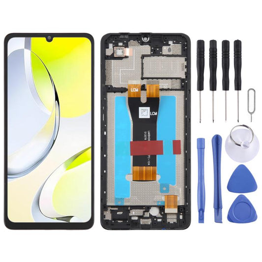 LCD Screen Digitizer Full Assembly with Frame, For ZTE Blade A76 4G Z2474, For ZTE Blade A76 5G Z2469N, For ZTE Blade A36 Z2472, For ZTE Blade A56 Z2473, For ZTE Blade A75 5G Z2357N, For ZTE Blade A35 Z2453, For ZTE Blade A55 Z2450