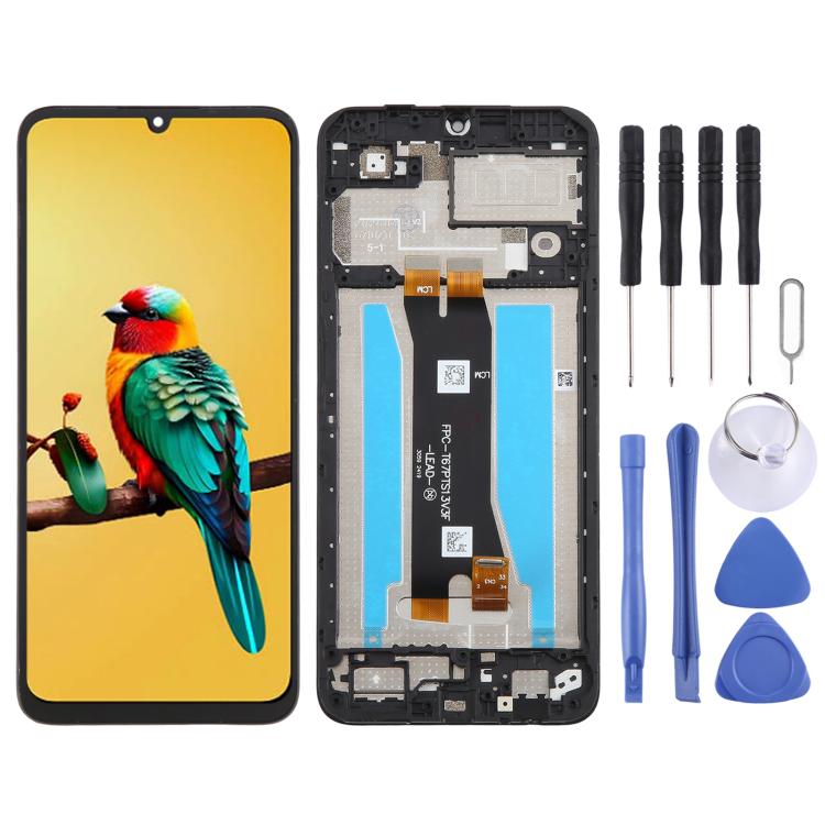 LCD Screen Digitizer Full Assembly with Frame, For ZTE Blade A76 4G Z2474, For ZTE Blade A76 5G Z2469N, For ZTE Blade A36 Z2472, For ZTE Blade A56 Z2473, For ZTE Blade A75 5G Z2357N, For ZTE Blade A35 Z2453, For ZTE Blade A55 Z2450