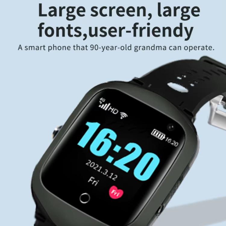FA66S 1.3-inch Screen 4G Network GPS Tracking Elderly Smart Watch Support Heart Rate / Blood Pressure Monitoring, Eurasia-Africa Version, American Version