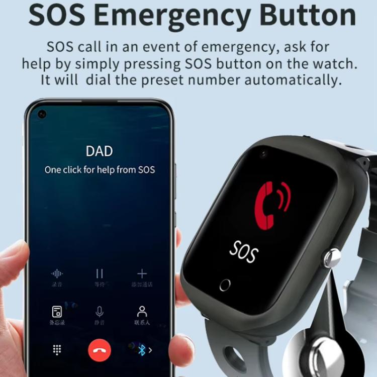 FA66S 1.3-inch Screen 4G Network GPS Tracking Elderly Smart Watch Support Heart Rate / Blood Pressure Monitoring, Eurasia-Africa Version, American Version