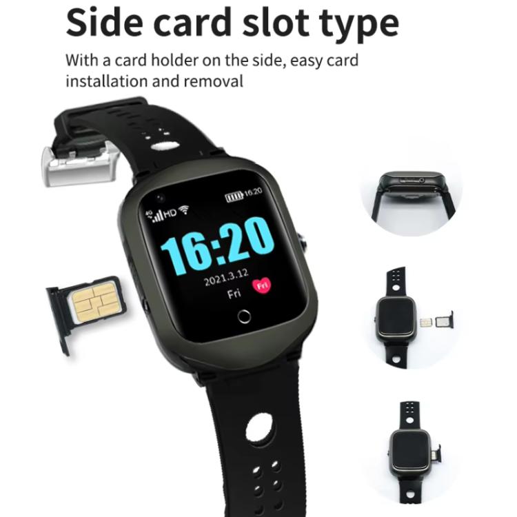FA66S 1.3-inch Screen 4G Network GPS Tracking Elderly Smart Watch Support Heart Rate / Blood Pressure Monitoring, Eurasia-Africa Version, American Version