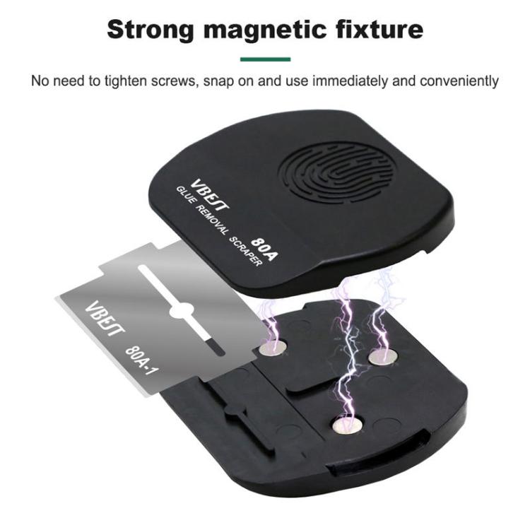 BEST VBST-80B Stainless Steel Multipurpose Magnetic Double-sided Glue Removal Scraper Set, BEST VBST-80B