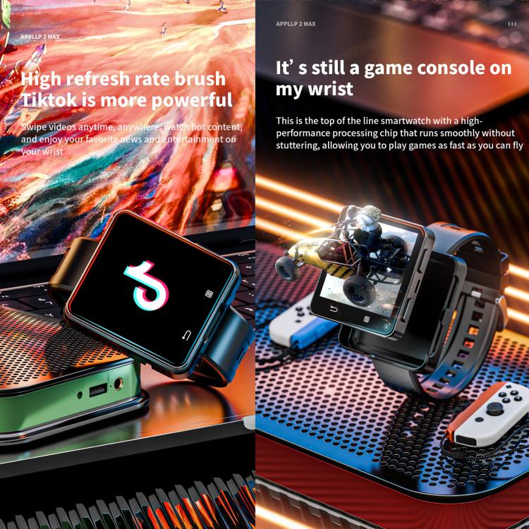 LOKMAT APPLLP 2 Max 4G Smart Watch, 2.64 inch MTK6761 Quad Core, 4GB+64GB, Android 11.0, GPS, Video Call