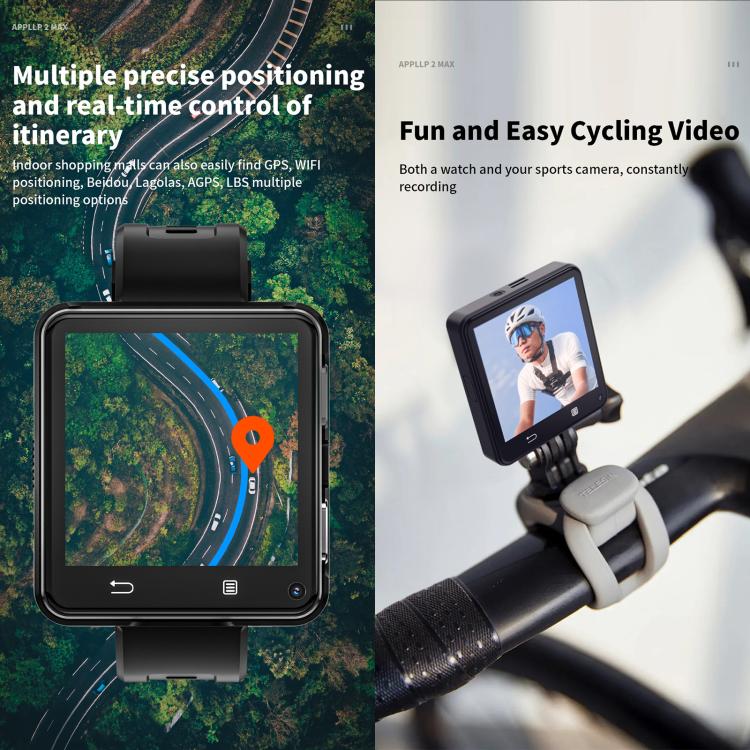 LOKMAT APPLLP 2 Max 4G Smart Watch, 2.64 inch MTK6761 Quad Core, 4GB+64GB, Android 11.0, GPS, Video Call