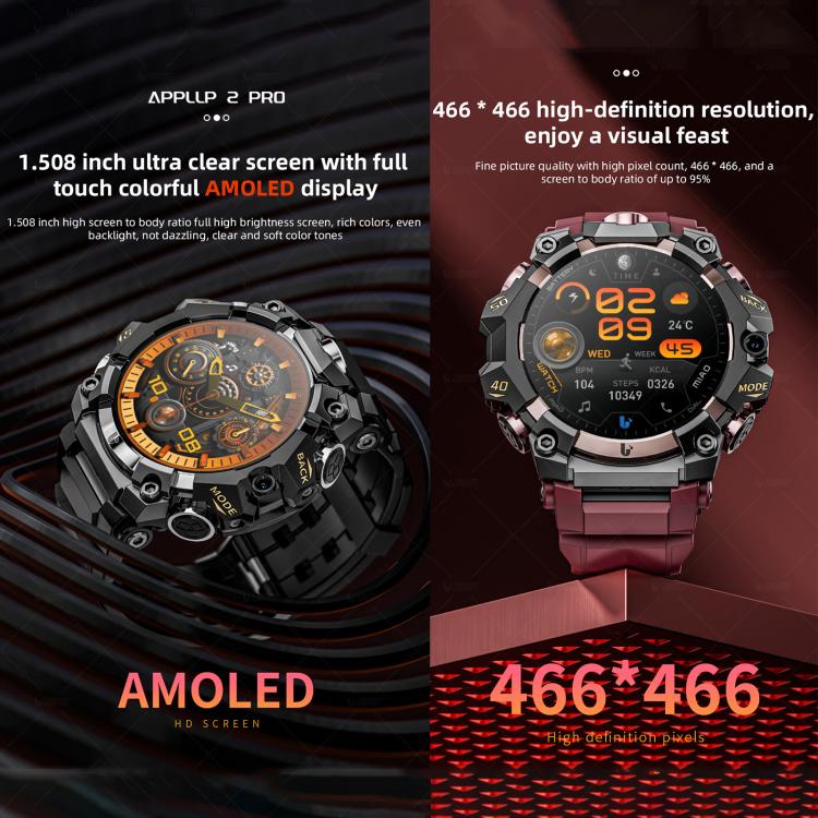 LOKMAT APPLLP 2 Pro 4G Smart Watch,1.508 inch SC8541E Quad Core, 4GB+64GB, Android 8.1, Video Call