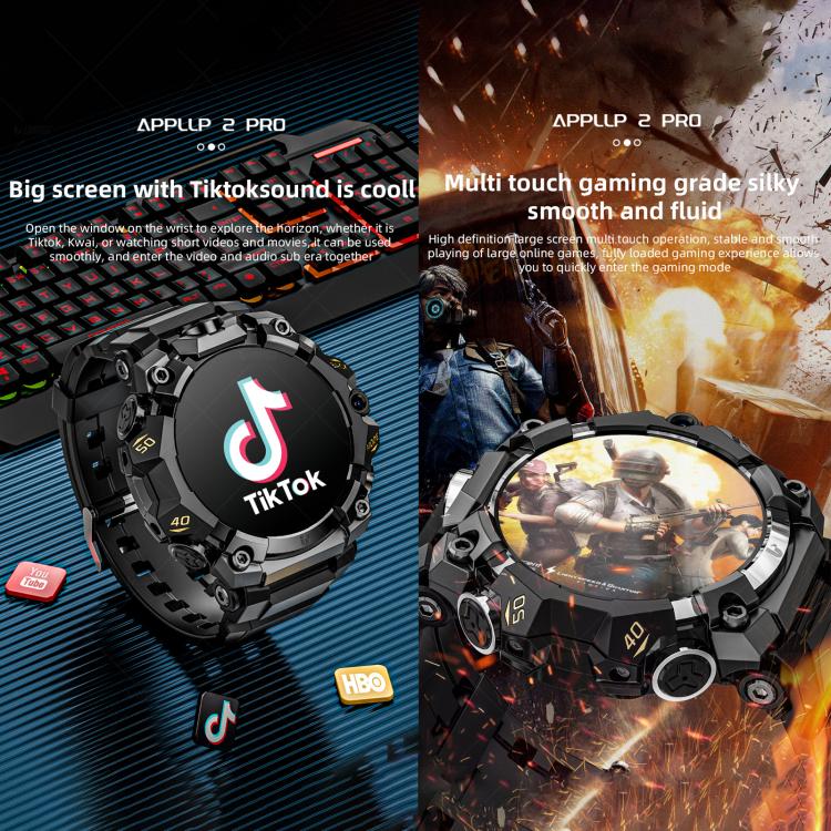 LOKMAT APPLLP 2 Pro 4G Smart Watch,1.508 inch SC8541E Quad Core, 4GB+64GB, Android 8.1, Video Call