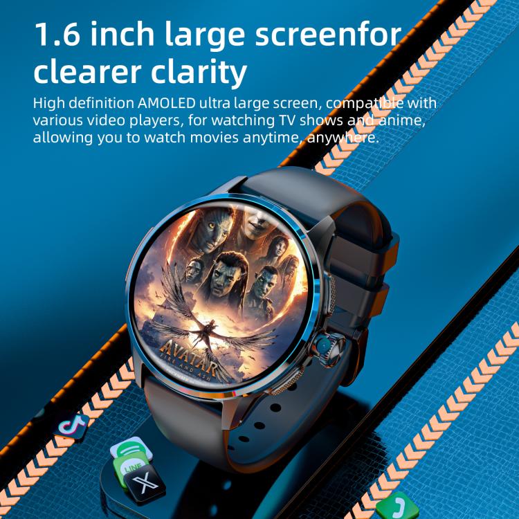 LOKMAT APPLLP 3 4G Smart Watch, 1.6 inch SC8541E Quad Core, 3GB+32GB, Android 8.1, GPS, Heart Rate