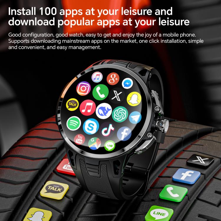 LOKMAT APPLLP 4 Pro 4G Smart Watch, 1.75 inch SC8541E Quad Core, 3GB+32GB, Android 8.1, Video Call