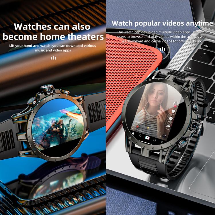 LOKMAT APPLLP 4 4G Smart Watch, 1.58 inch SC8541E Quad Core, 3GB+32GB, Android 8.1, GPS, Heart Rate, Blood Oxygen, Blood Pressure Monitoring, NFC