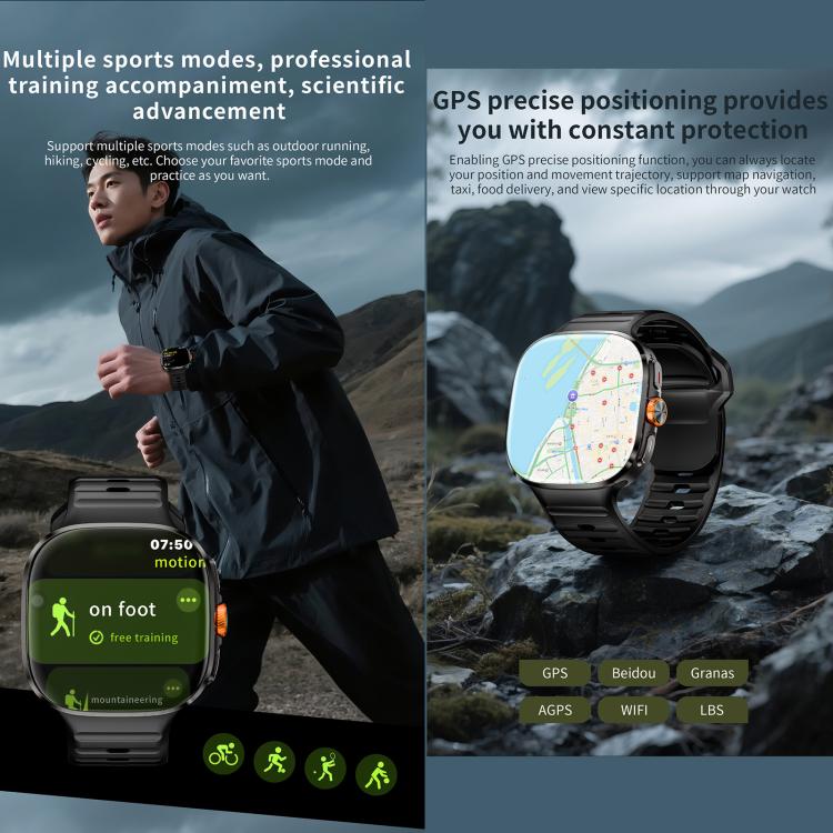 LOKMAT APPLLP 6 Max 4G Smart Watch, 1.58 inch SC8541E Quad Core, 3GB+32GB, Android 8.1, Video Call , Heart Rate